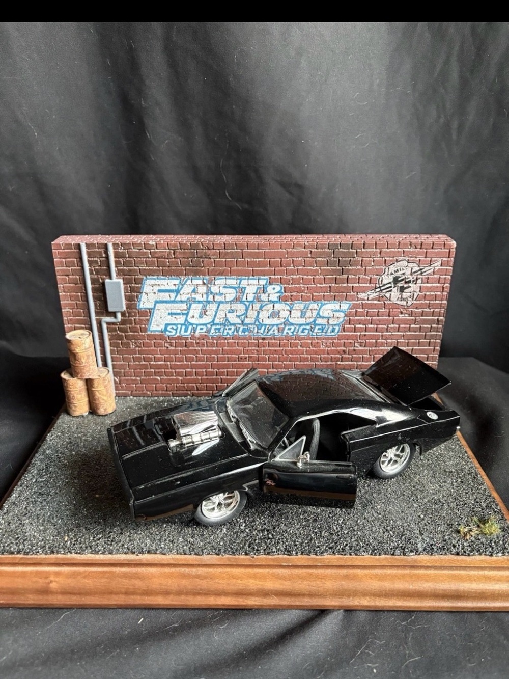 Black fast and furious Die-Cast Muscle Car Toy - Kids Toys